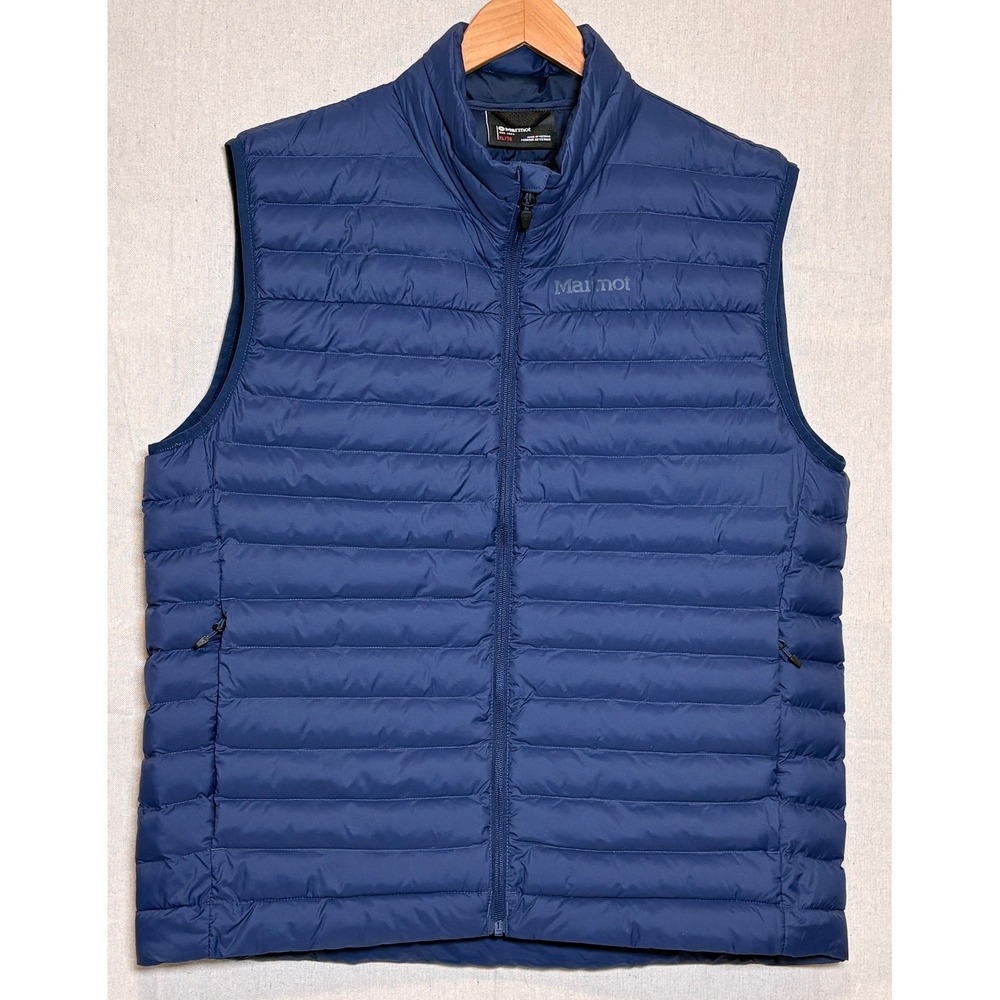 Marmot Mens Echo Featherless‎ Puffer Vest Blue XL 3M Thinsulate M13204 Moderna
